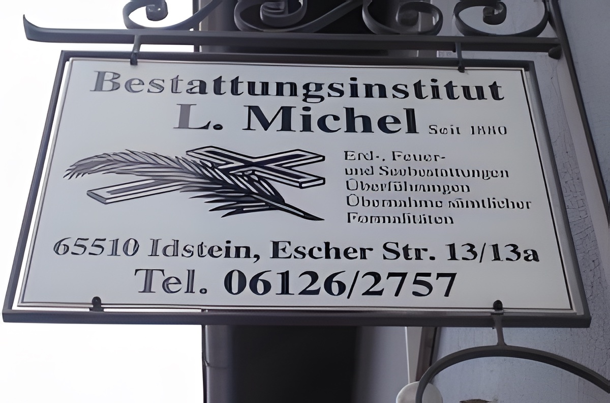 Das Schild des Instituts: seit 1880